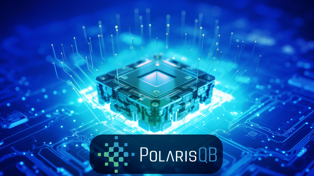 A Quantum Chip Illustration featuring PolarisQB, the first company in the world to develop a drug discovery engine for a quantum computer.